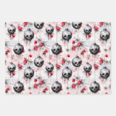 Gothic Spooky Christmas Skulls Geschenkpapier Set (Vorderseite)