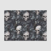 Gothic Spooky Christmas Skulls Seidenpapier (Vorderseite)