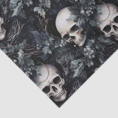 Gothic Spooky Christmas Skulls Seidenpapier (Ausschnitt)