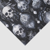Gothic Spooky Christmas Skulls Seidenpapier (Ausschnitt)