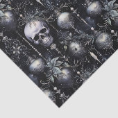 Gothic Spooky Christmas Skulls Seidenpapier (Ausschnitt)