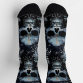 Gothic Spooky Christmas Skulls Socken (Oben)