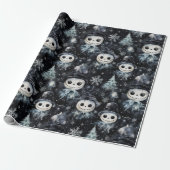 Gothic Spooky Christmas Snowman Geschenkpapier (Ungerollt)