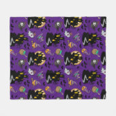 Gothic Spooky Lila Hexe Cartoon Fleecedecke (Vorderseite (Horizontal))