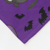 Gothic Spooky Lila Hexe Cartoon Fleecedecke (Ecke)