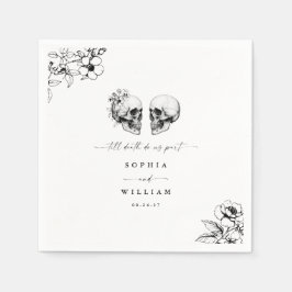 Gothic Spooky Skull Til Tod tun uns Teil Hochzeit Serviette