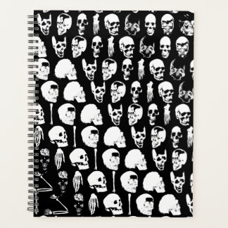 Gothic Spooky Skulls Spiralplaner Planer