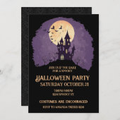 Gothic Spooky Spuk House Halloween Einladung (Vorne/Hinten)