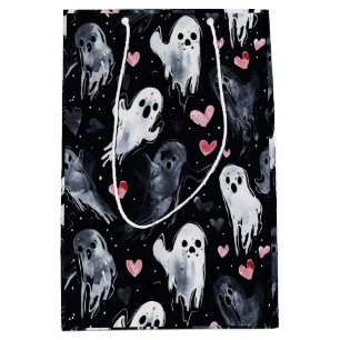 Gothic Spooky Valentine Gespenster mit Herz Mittlere Geschenktüte