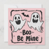 Gothic Spooky Valentine Ghosts Karte (Vorderseite)