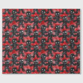 Gothic Spooky Weihnachtsgingerbrot Geschenkpapier (Flach)