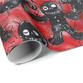 Gothic Spooky Weihnachtsgingerbrot Geschenkpapier (Rolleneckpunkt)