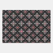 Gothic Spooky Weihnachtsschneeflocken Geschenkpapier Set (Vorderseite)