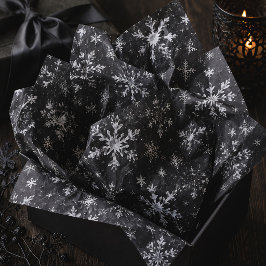 Gothic Spooky Weihnachtsschneeflocken Seidenpapier