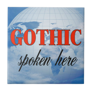 Gothic spricht hier trübe Erde Fliese