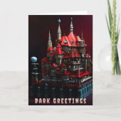 Gothic Spuk Family Viktorianisch Red House Gruß Karte (Vorderseite)