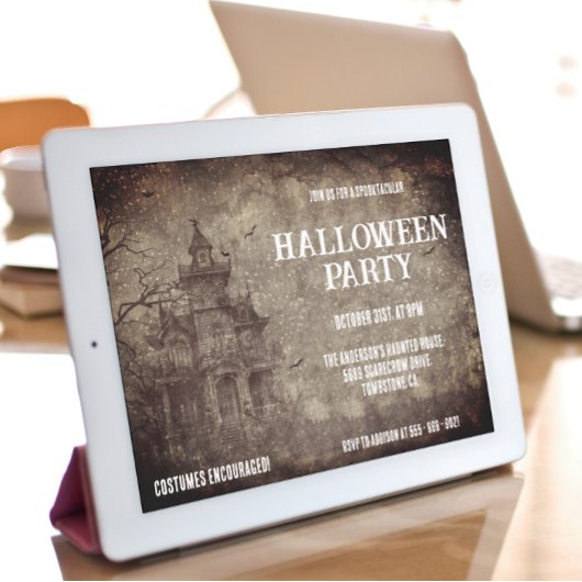 Gothic Spuk House Halloween-Party Einladung