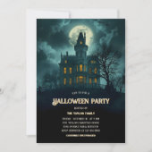 Gothic Spuk House Halloween-Party Einladung (Vorderseite)