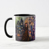Gothic Spuk House Halloween Tasse (Links)