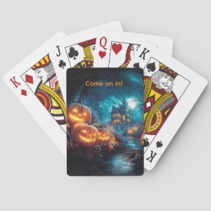 Gothic Spuk House Jack-O-Lanterns Spielkarten