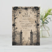 Gothic Spuk Manor Halloween Einladung (Stehend Vorderseite)