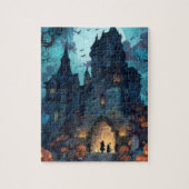 Gothic Spukschloss Halloween Puzzle (Vertikal)
