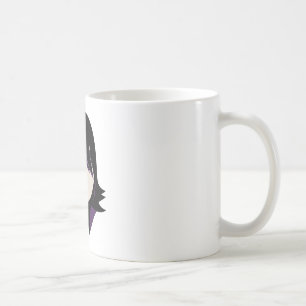 Gothic Spy Woman in Lila Kaffeetasse