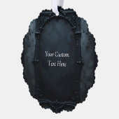 Gothic Square Frame Custom Ornament Karte (Links)