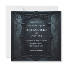 Gothic Square Frame Wedding Invitation