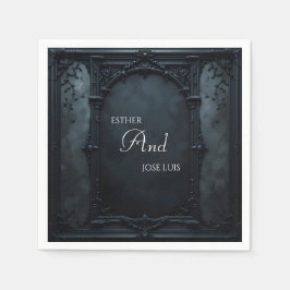 Gothic Square Frame  Wedding Serviette