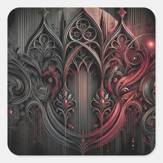 Gothic Square Sticker (Vorderseite)