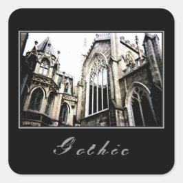 'Gothic' Square Stickers