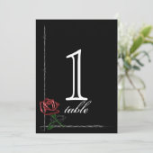 Gothic Stacheldraht-Rosen-Jubiläums-Tischnummer Einladung (Stehend Vorderseite)