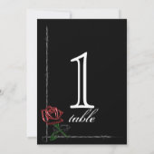 Gothic Stacheldraht-Rosen-Jubiläums-Tischnummer Einladung (Rückseite)