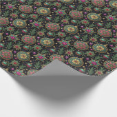 Gothic Stained Glass Christmas Ornament Wrapping  Geschenkpapier (Ecke)