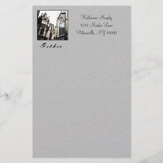 'Gothic' Stationery Briefpapier (Vorderseite)