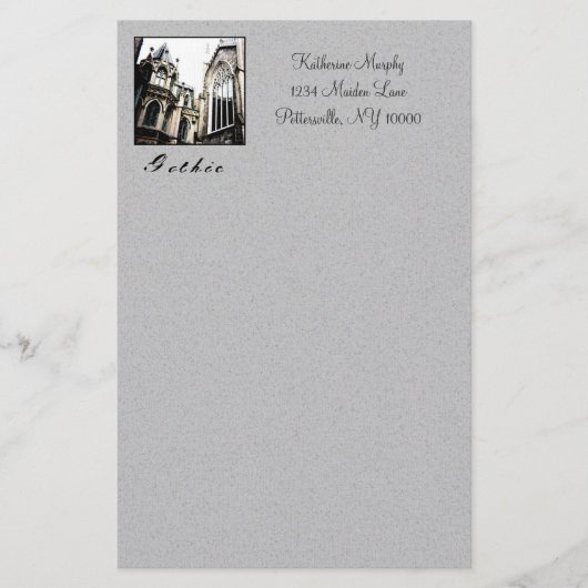 'Gothic' Stationery Briefpapier (Vorderseite)