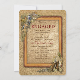 Gothic - Steampunk Engagement Party Einladung