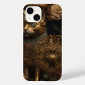 Gothic Steampunk Gold Cat Case-Mate iPhone Hülle (Rückseite)