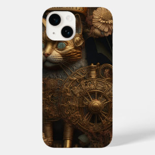 Gothic Steampunk Gold Cat Case-Mate iPhone 14 Hülle