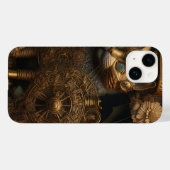 Gothic Steampunk Gold Cat Case-Mate iPhone Hülle (Rückseite (Horizontal))