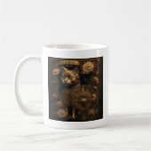 Gothic Steampunk Gold Cat Kaffeetasse (Links)