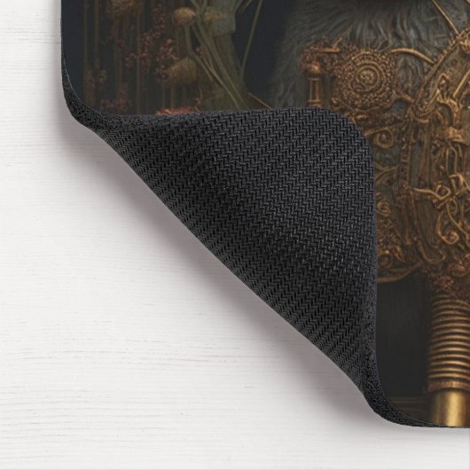 Gothic Steampunk Gold Cat Mousepad (Ecke)