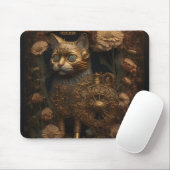 Gothic Steampunk Gold Cat Mousepad (Mit Mouse)