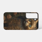 Gothic Steampunk Gold Cat Samsung Galaxy Hülle (Rückseite (Horizontal))