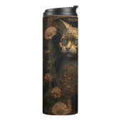 Gothic Steampunk Gold Cat Thermosbecher (Nach links gedreht)