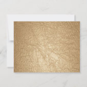 Gothic - Steampunk Gold Leder Probe Dinner Einladung (Rückseite)