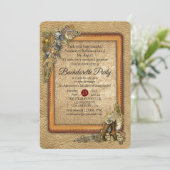 Gothic - Steampunk-Junggeselinnen-Abschied Einladung (Stehend Vorderseite)