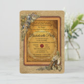 Gothic - Steampunk-Junggeselinnen-Abschied Einladung (Stehend Vorderseite)