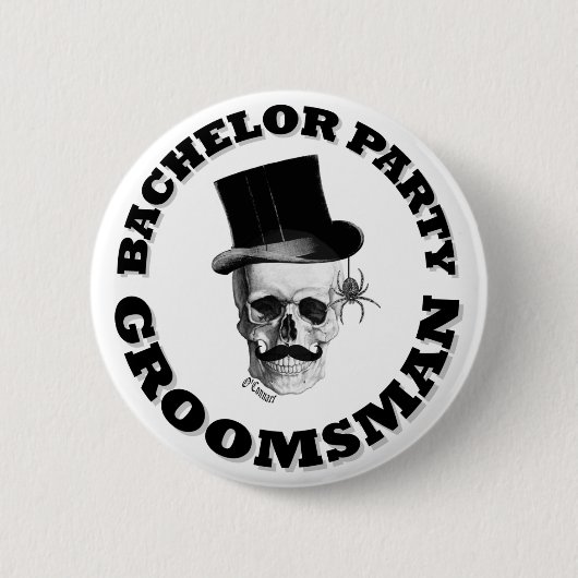 Gothic-Steampunk-Junggesellenabschied Button (Vorderseite)